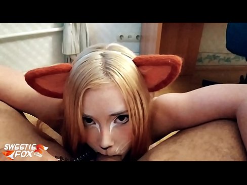 ❤️ Kitsune vale Dick ak kom nan bouch li ❤ Pornografi Larisi nan nou